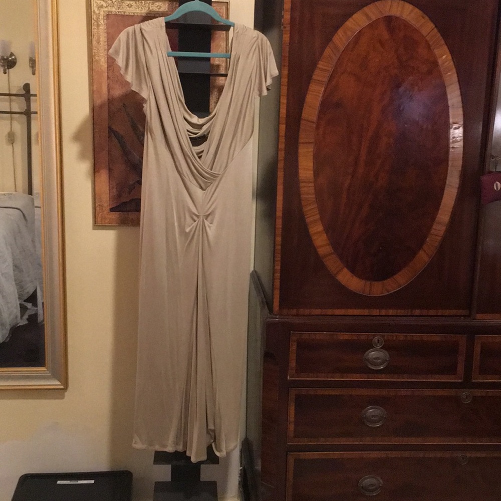 Amanda Wakeley - Cream/Taupe 100% Silk Dress